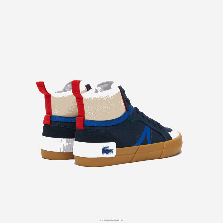 Lacoste l004 sportschoenen 0828H1786 marine kauwgom gu1 Heren
