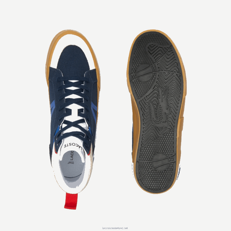 Lacoste l004 sportschoenen 0828H1786 marine kauwgom gu1 Heren