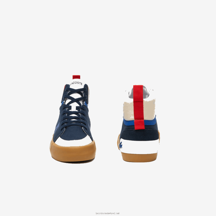 Lacoste l004 sportschoenen 0828H1786 marine kauwgom gu1 Heren