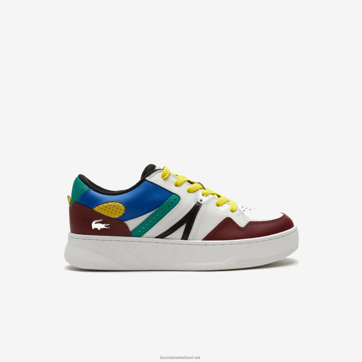 Lacoste l005 leren sneakers 0828H1822 bordeaux wit 2u2 Heren