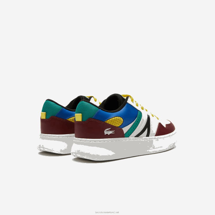 Lacoste l005 leren sneakers 0828H1822 bordeaux wit 2u2 Heren