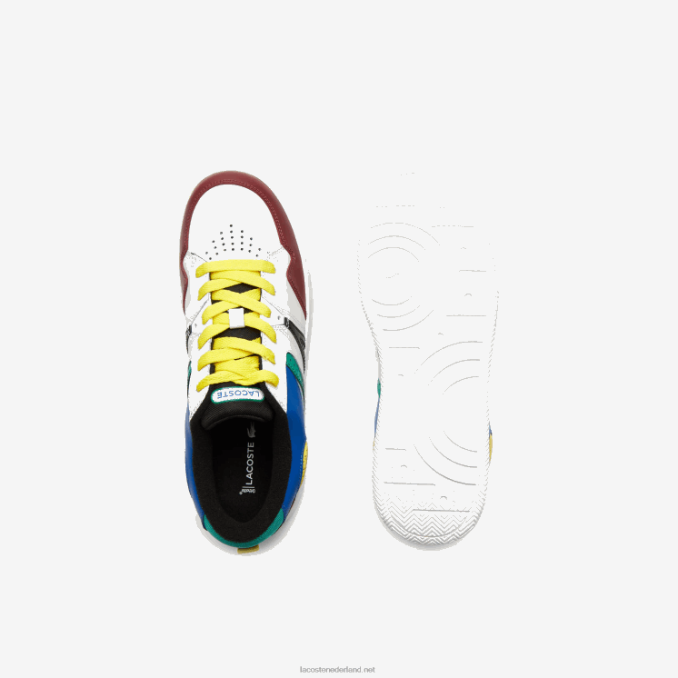 Lacoste l005 leren sneakers 0828H1822 bordeaux wit 2u2 Heren