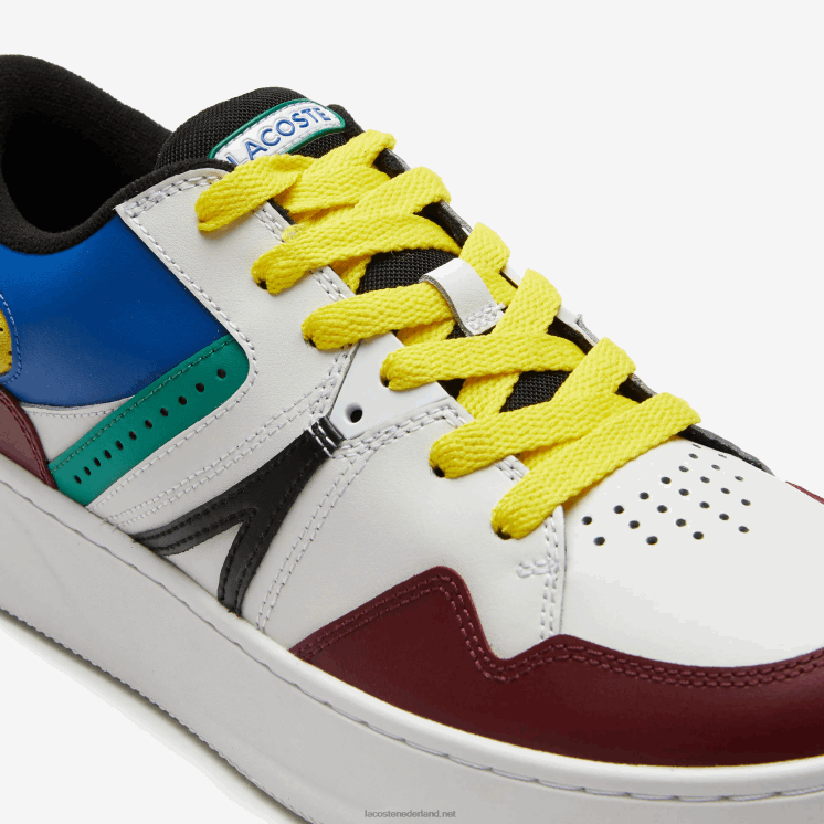 Lacoste l005 leren sneakers 0828H1822 bordeaux wit 2u2 Heren