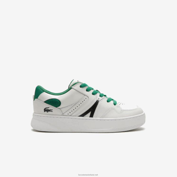 Lacoste l005 leren sneakers met opvallende kleuren 0828H1818 wit/groen 082 Heren