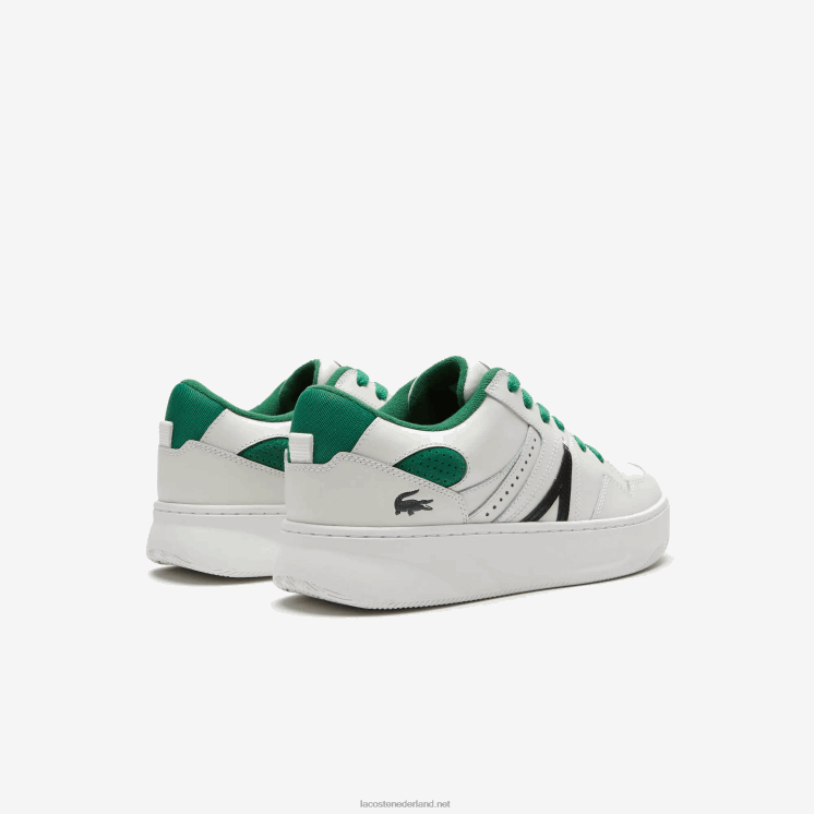 Lacoste l005 leren sneakers met opvallende kleuren 0828H1818 wit/groen 082 Heren