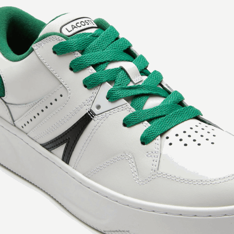 Lacoste l005 leren sneakers met opvallende kleuren 0828H1818 wit/groen 082 Heren