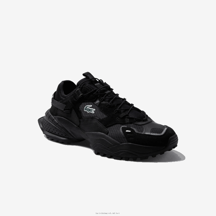Lacoste l-guard breaker textiel en suède sneakers 0828H1826 zwart 02u Heren