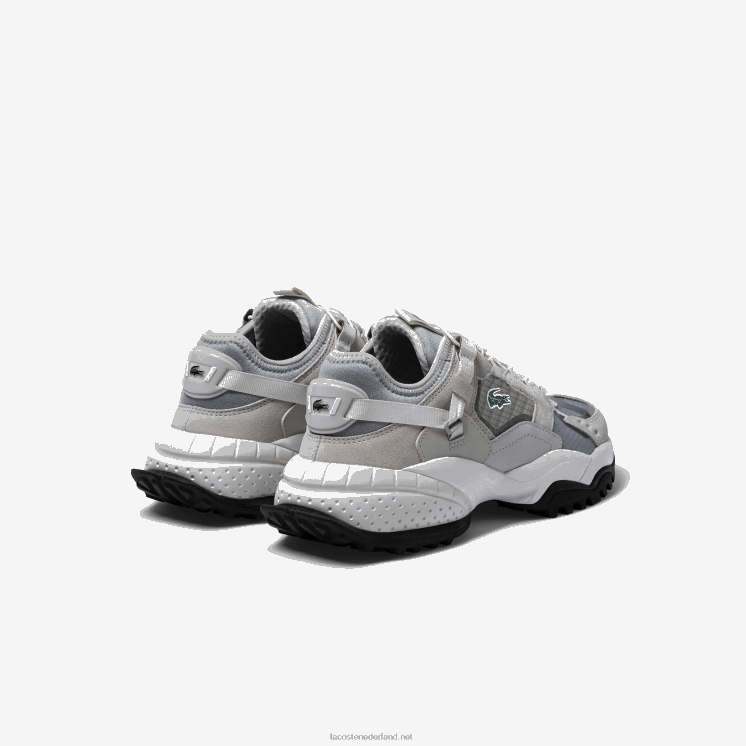 Lacoste l-guard breaker textiel en suède sneakers 0828H1827 lichtgrijs & zwart gb7 Heren