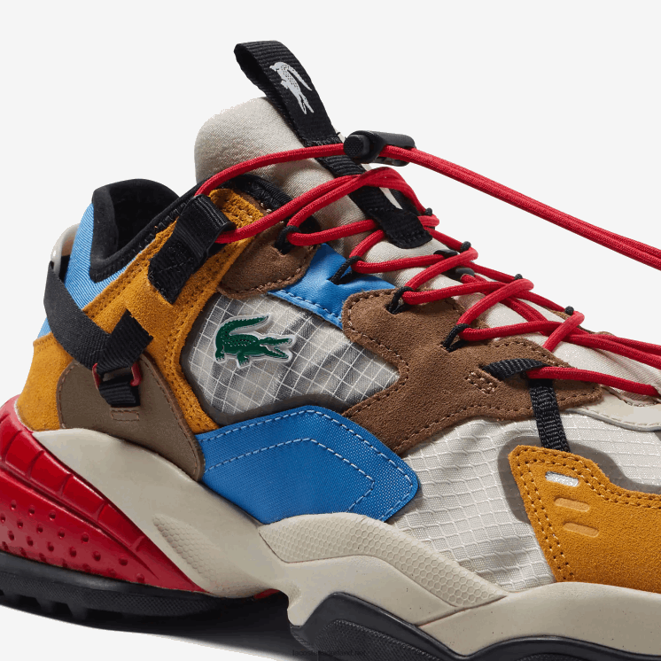 Lacoste l-guard breaker textiel outdoorschoenen 0828H1779 gebroken wit & lichtblauw wb8 Heren
