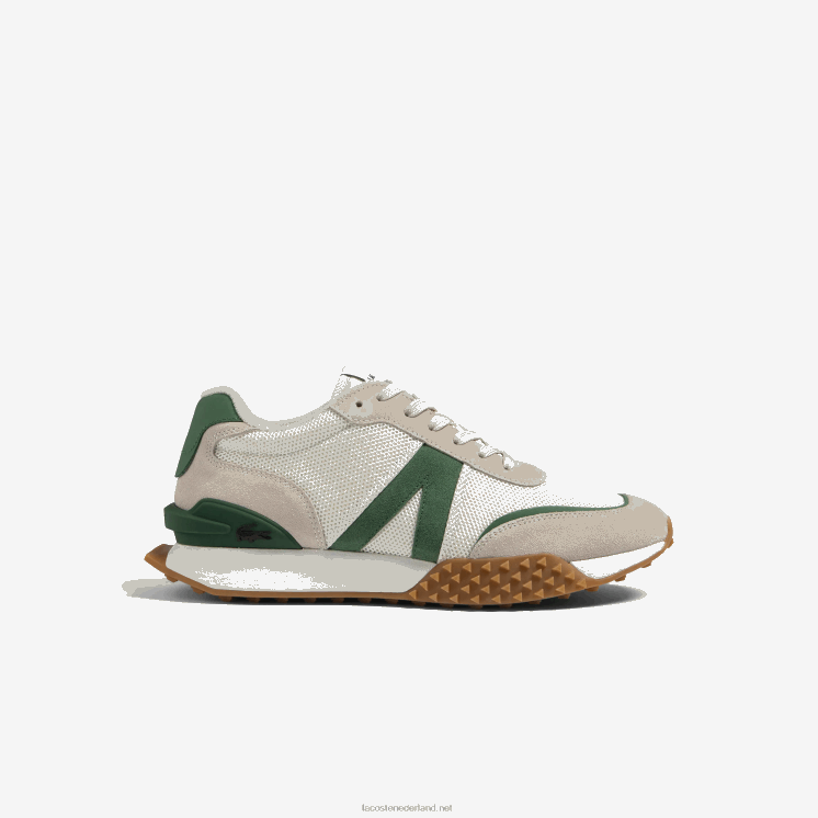 Lacoste l-spin deluxe leren sneakers 0828H1738 wit/groen 082 Heren