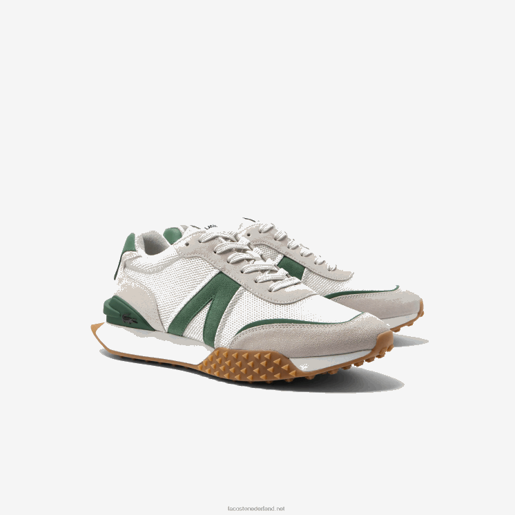 Lacoste l-spin deluxe leren sneakers 0828H1738 wit/groen 082 Heren