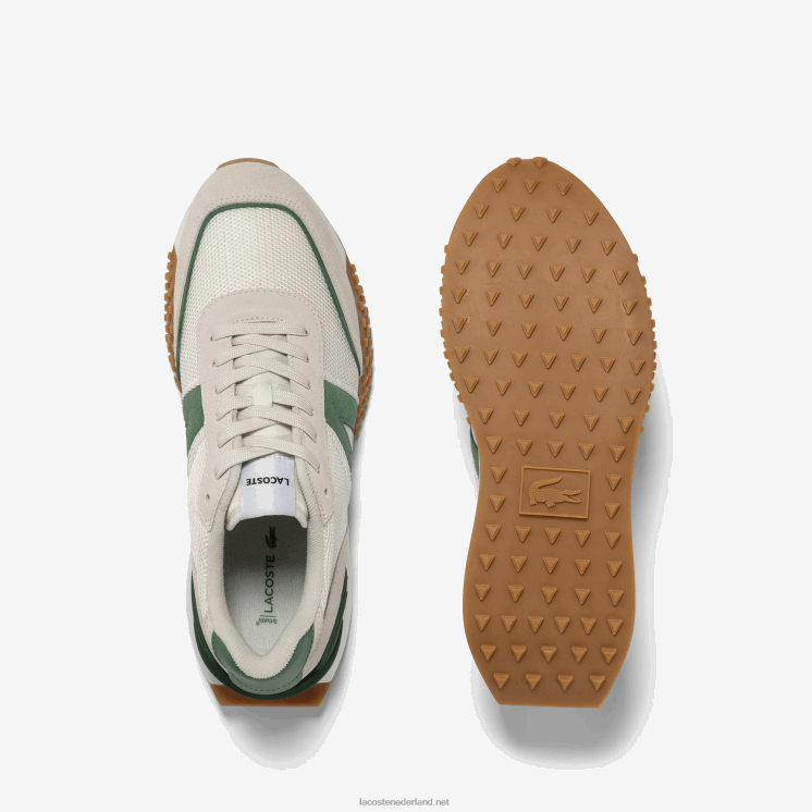Lacoste l-spin deluxe leren sneakers 0828H1738 wit/groen 082 Heren