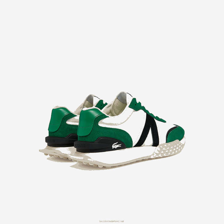 Lacoste l-spin deluxe sneakers met textielaccent 0828H1870 wit/groen 082 Heren