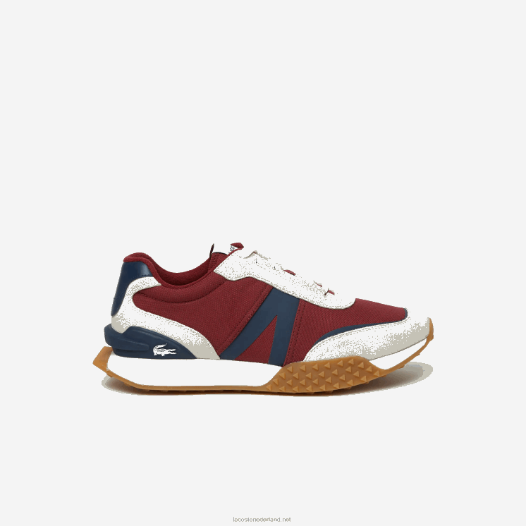 Lacoste l-spin deluxe winterschoenen van leer en textiel voor buiten 0828H1781 marine kauwgom gu1 Heren
