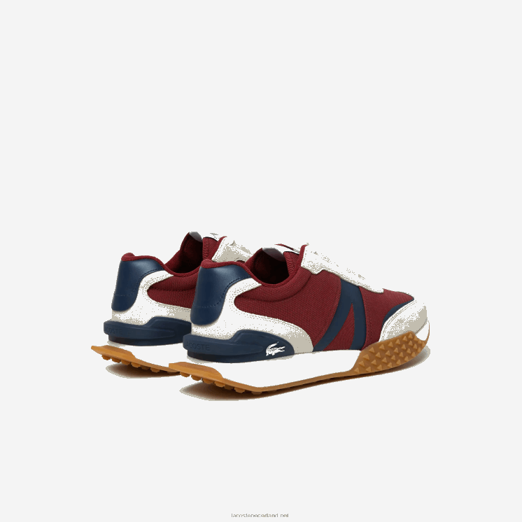 Lacoste l-spin deluxe winterschoenen van leer en textiel voor buiten 0828H1781 marine kauwgom gu1 Heren