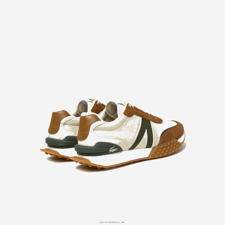 Lacoste l-spin deluxe winterschoenen van leer en textiel voor buiten 0828H1782 bruine kauwgom tg5 Heren