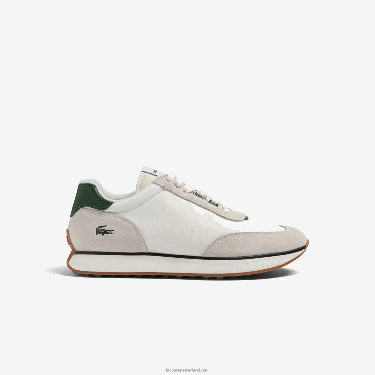 Lacoste l-spin stoffen sneakers 0828H1747 wit & donkergroen 1r5 Heren