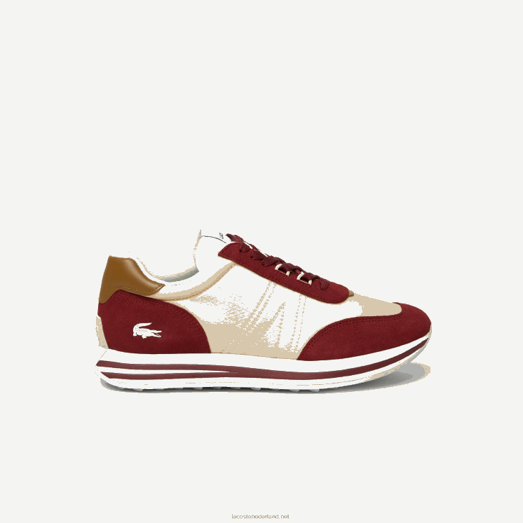 Lacoste l-spin stoffen sneakers 0828H1844 rood bg7 Heren