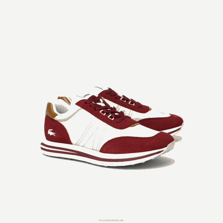 Lacoste l-spin stoffen sneakers 0828H1844 rood bg7 Heren