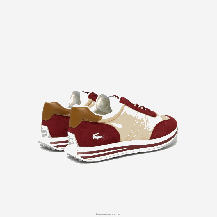 Lacoste l-spin stoffen sneakers 0828H1844 rood bg7 Heren