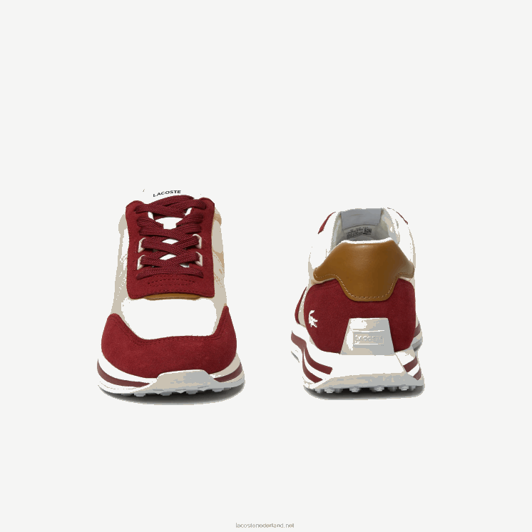 Lacoste l-spin stoffen sneakers 0828H1844 rood bg7 Heren