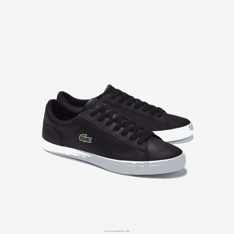 Lacoste lerond leren sneakers 0828H1716 zwart 024 Heren