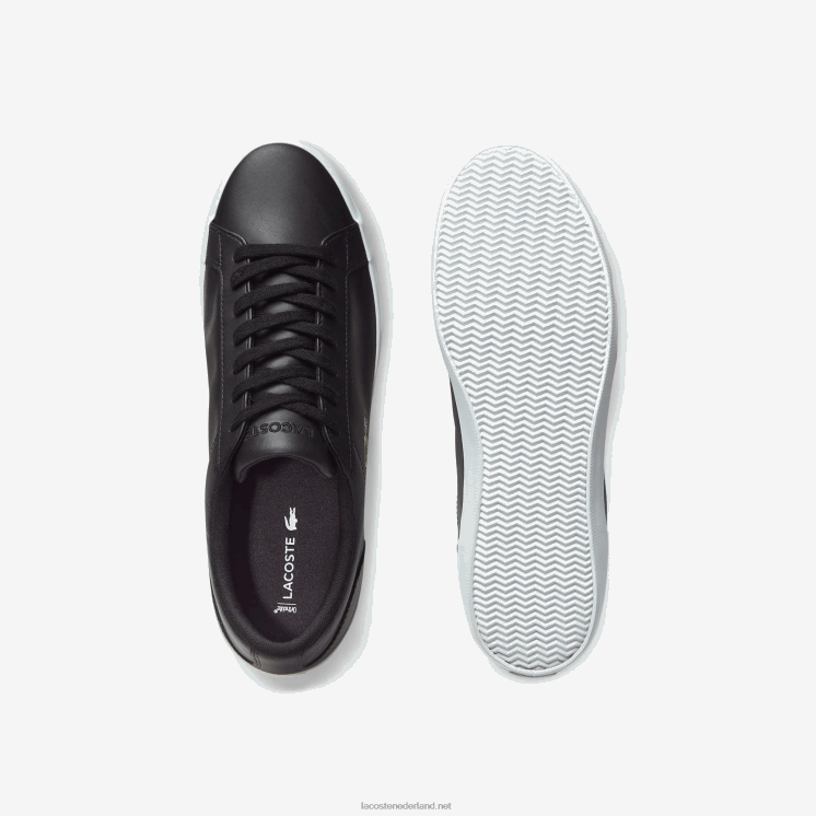 Lacoste lerond leren sneakers 0828H1716 zwart 024 Heren