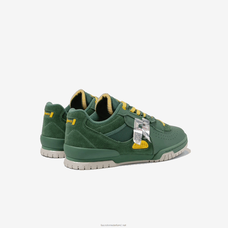 Lacoste m89 sneakers van leer en textiel 0828H1749 groen 1m8 Heren