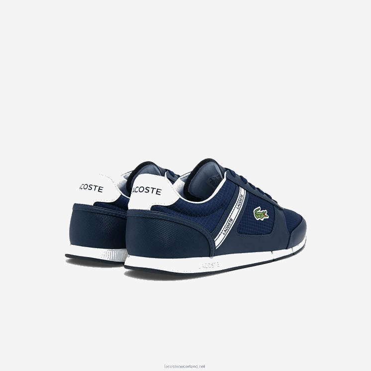 Lacoste menerva sport sneakers van textiel en leer 0828H1699 marine & wit 092 Heren