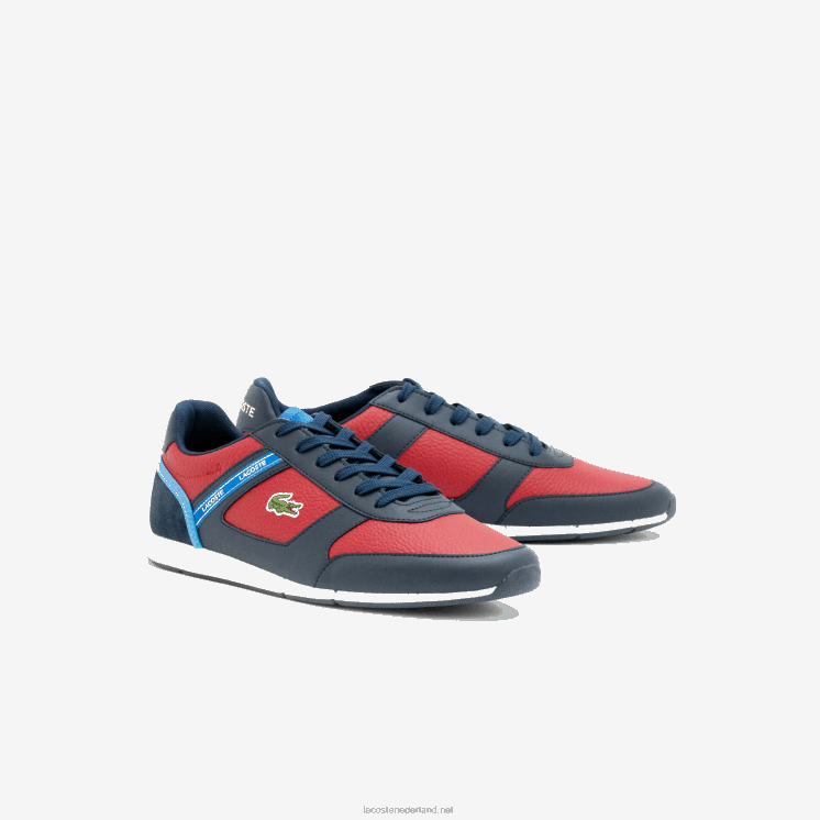 Lacoste menerva sport synthetische sneakers 0828H1908 marineblauw & rood 144 Heren