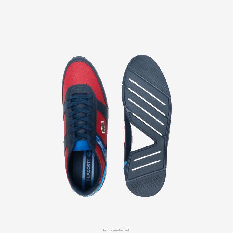 Lacoste menerva sport synthetische sneakers 0828H1908 marineblauw & rood 144 Heren