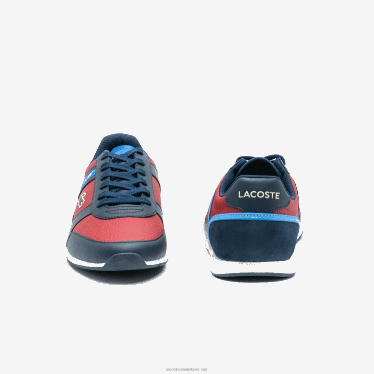 Lacoste menerva sport synthetische sneakers 0828H1908 marineblauw & rood 144 Heren