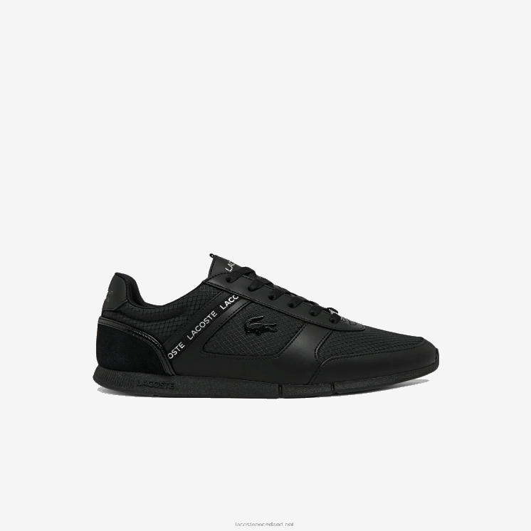 Lacoste menerva textiel sneakers 0828H1701 zwart 02u Heren