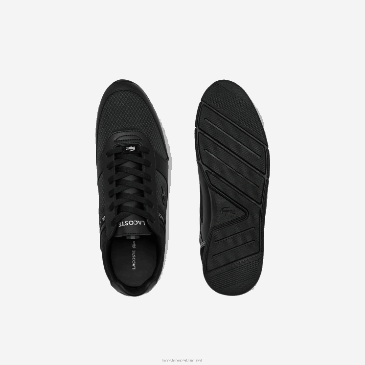 Lacoste menerva textiel sneakers 0828H1701 zwart 02u Heren