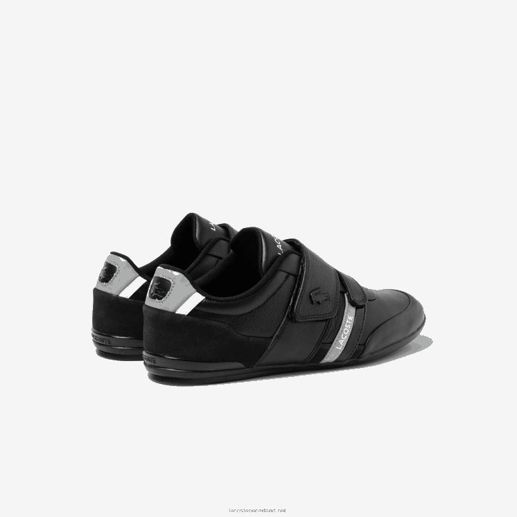 Lacoste misano leren sneakers met bandjes 0828H1726 zwart & lichtgrijs 2a2 Heren