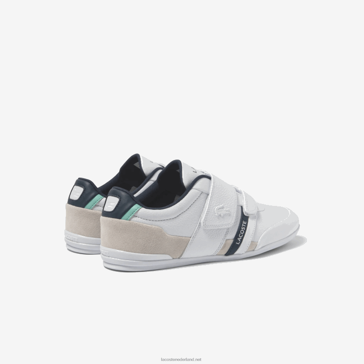 Lacoste misano leren sneakers met bandjes 0828H1727 wit & marine 042 Heren