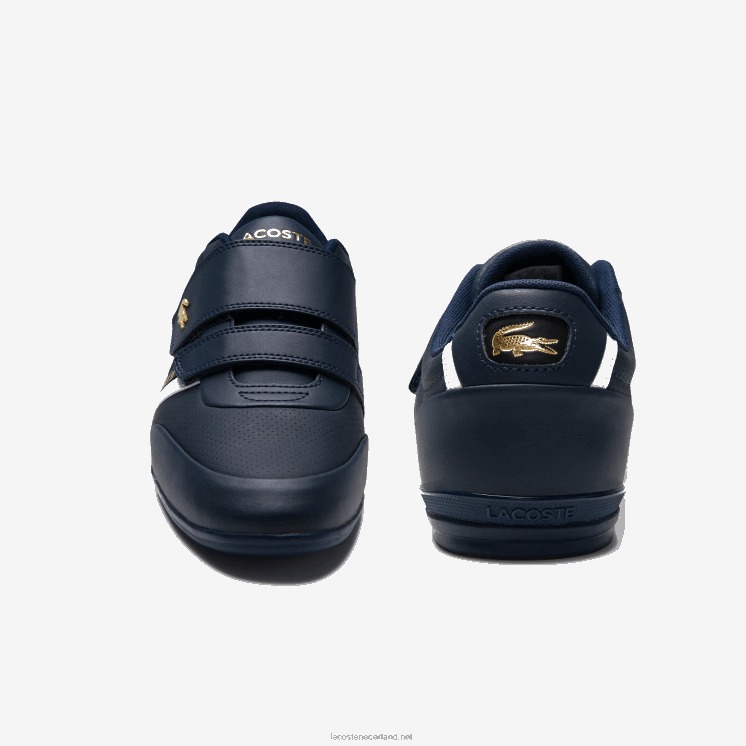 Lacoste misano riem leer en synthetische sneakers 0828H1879 marine nb0 Heren