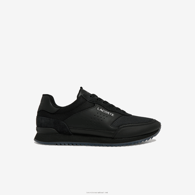 Lacoste partner luxe stoffen sneakers 0828H1706 zwart 02u Heren