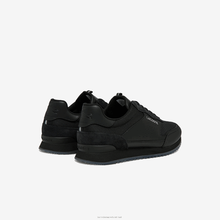 Lacoste partner luxe stoffen sneakers 0828H1706 zwart 02u Heren