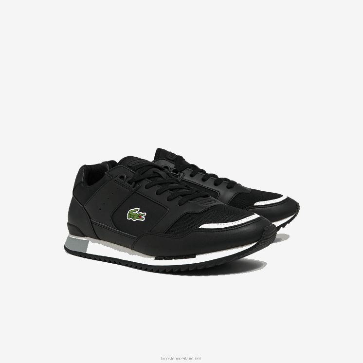 Lacoste partner piste sneakers van synthetisch en textiel 0828H1720 zwart & grijs 231 Heren