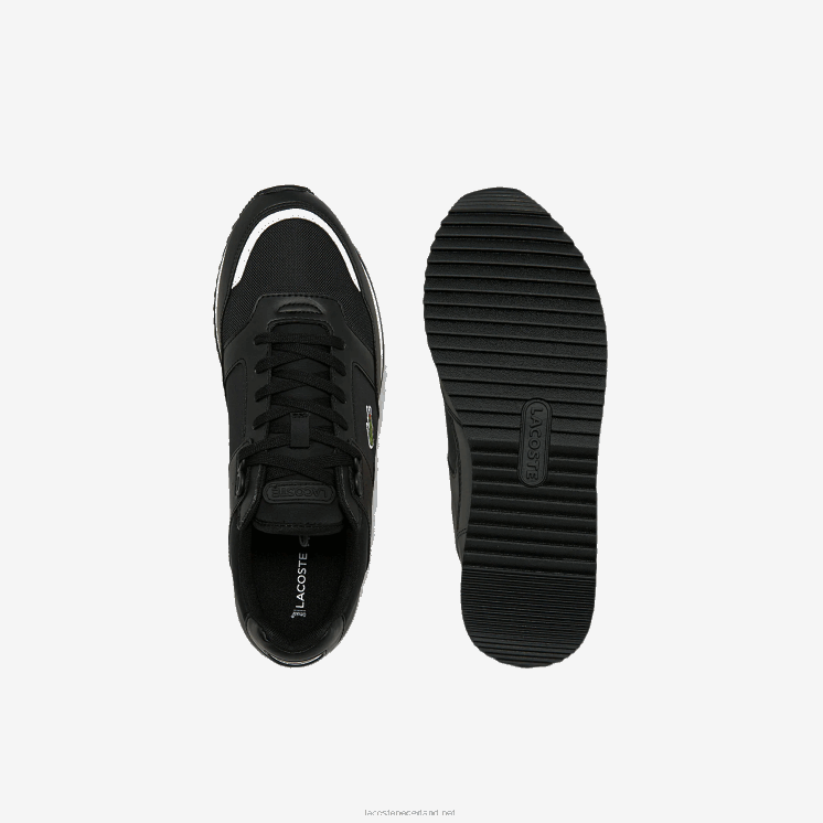 Lacoste partner piste sneakers van synthetisch en textiel 0828H1720 zwart & grijs 231 Heren