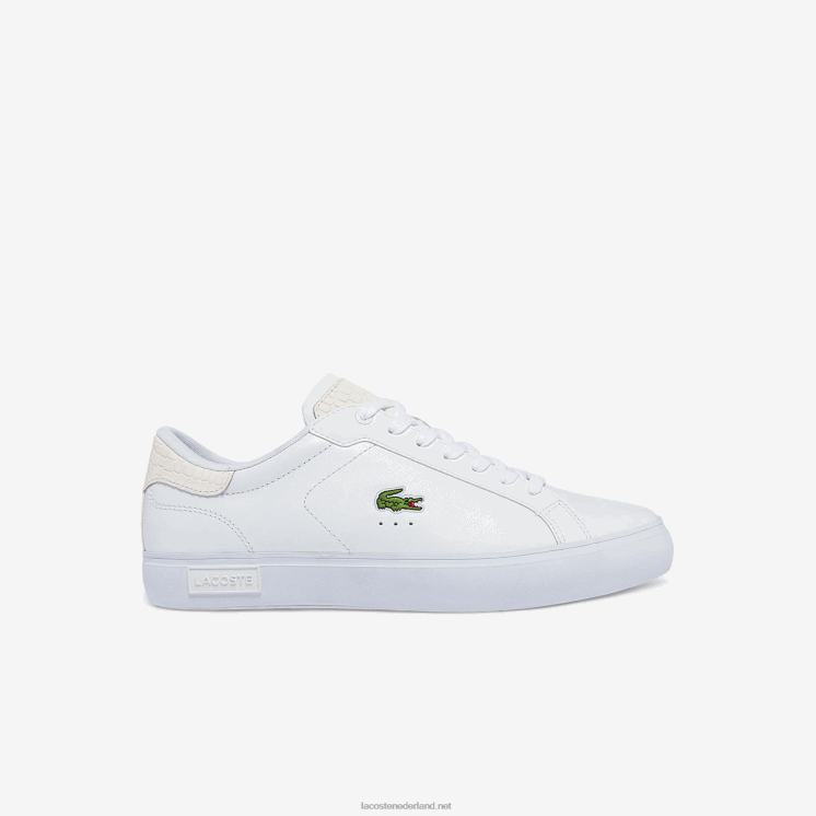 Lacoste powercourt gepolijste leren sneakers 0828H1845 wit 21g Heren