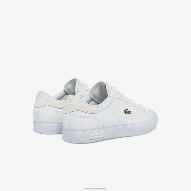 Lacoste powercourt gepolijste leren sneakers 0828H1845 wit 21g Heren