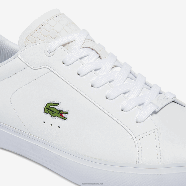 Lacoste powercourt gepolijste leren sneakers 0828H1845 wit 21g Heren