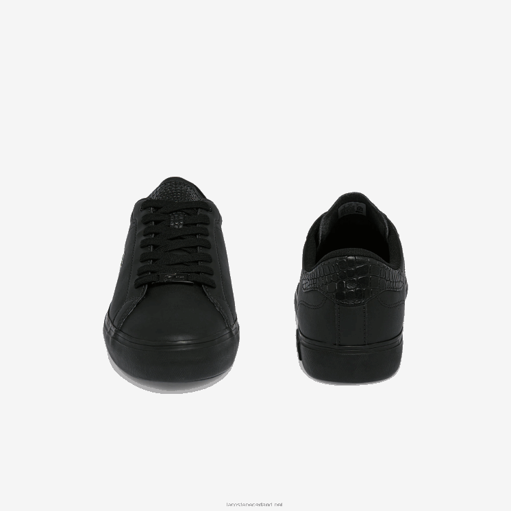Lacoste powercourt gepolijste leren sneakers 0828H1846 zwart 02u Heren