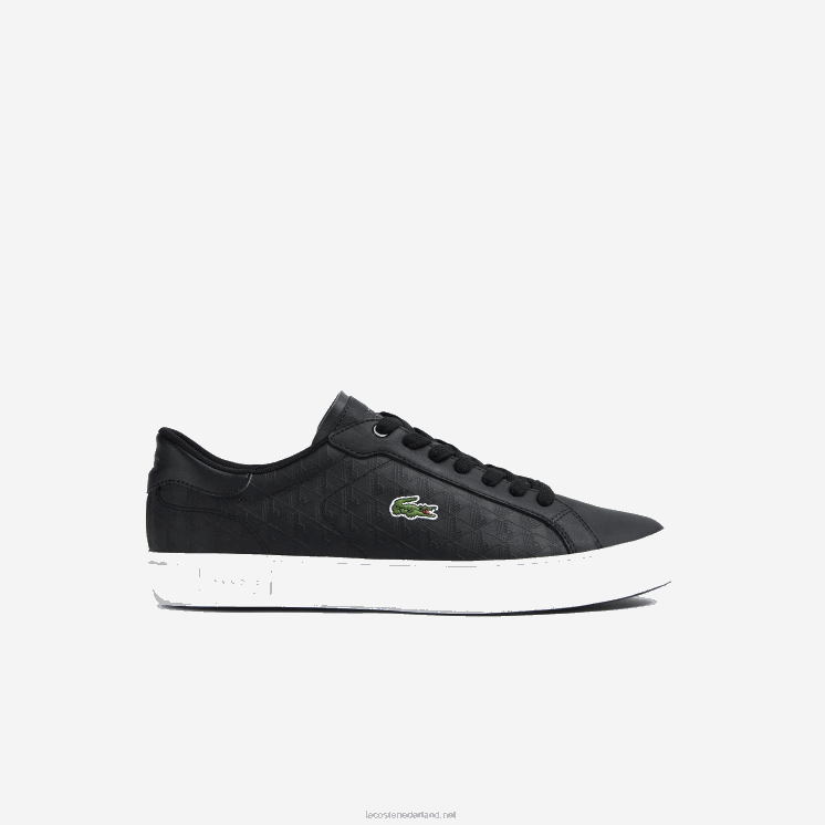 Lacoste powercourt leren sneakers 0828H1702 zwart-wit 312 Heren