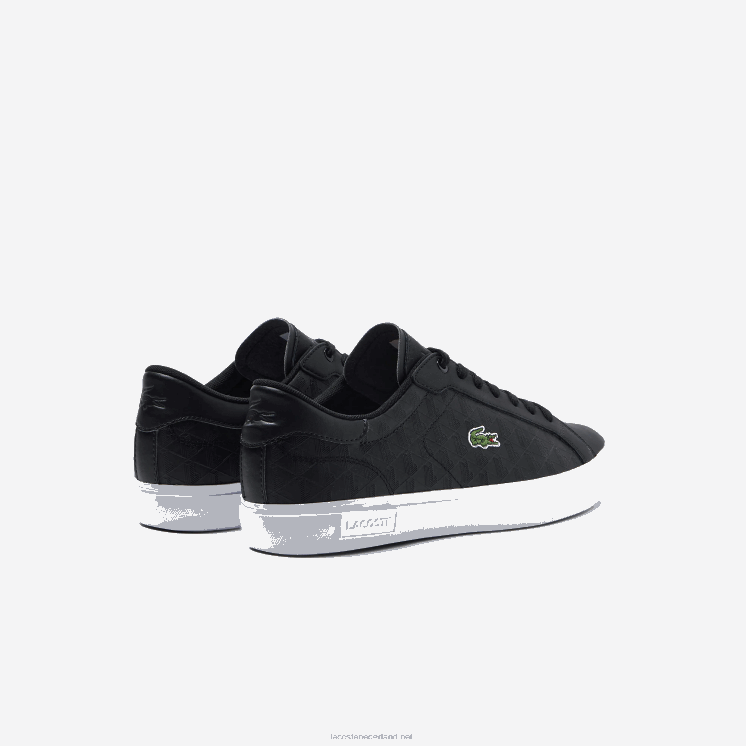 Lacoste powercourt leren sneakers 0828H1702 zwart-wit 312 Heren