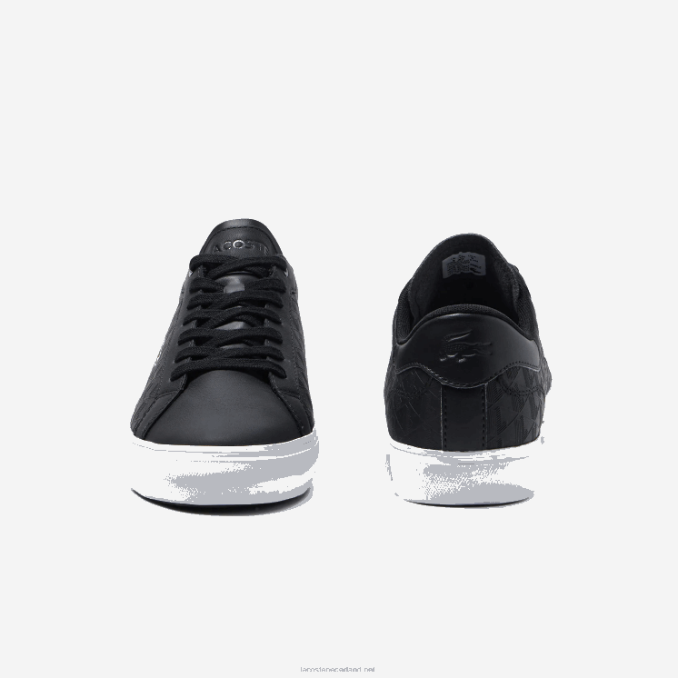 Lacoste powercourt leren sneakers 0828H1702 zwart-wit 312 Heren