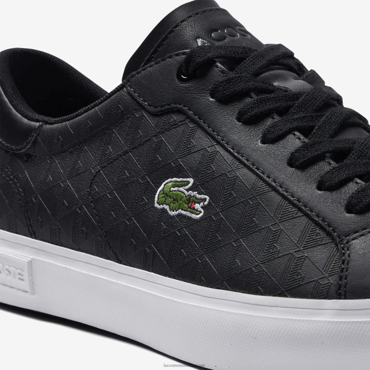 Lacoste powercourt leren sneakers 0828H1702 zwart-wit 312 Heren