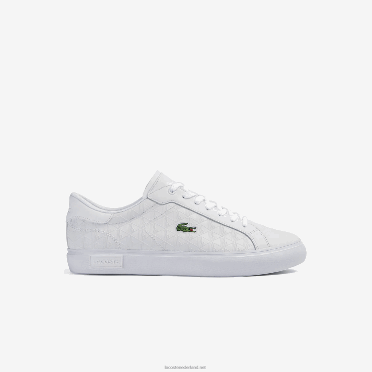 Lacoste powercourt leren sneakers 0828H1703 wit 21g Heren